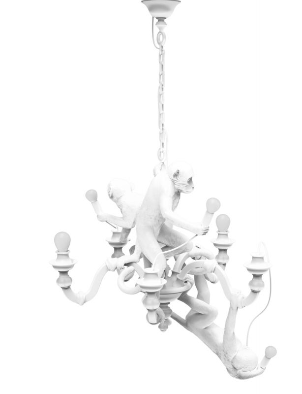 Monkey Chandelier Pendelleuchte Seletti Weiss